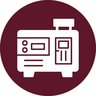 Jeneratör web simgesinin vektör illüstrasyonu