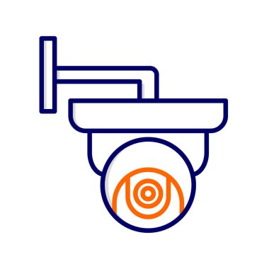 CCTV kamera simgesi, vektör illüstrasyonu basit tasarım