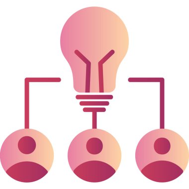 Bir fikrim var. Web simgesi basit illüstrasyon