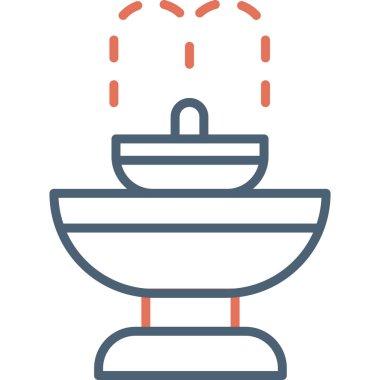 Çeşme simgesi, modern tasarım çizimi