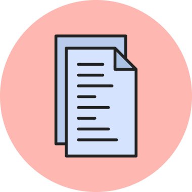 Belge simgesinin vektör illüstrasyonu