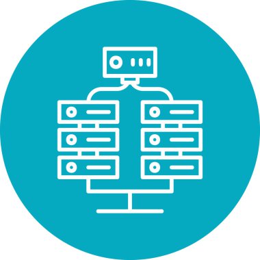 Sunucu. Web simgesi basit illüstrasyon
