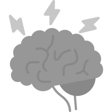 beyin ikonu vektör illüstrasyonu