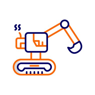 Vektör illüstrasyonu, Kazıcı simgesi arkaplanı