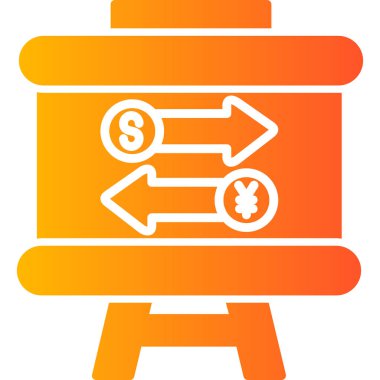 Forex işareti. Web simgesi basit tasarım