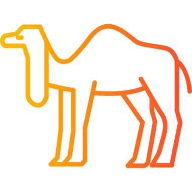 Beyaz arka planda izole edilmiş düz stil bir zürafa simgesi. hayvan sembolü çizimi