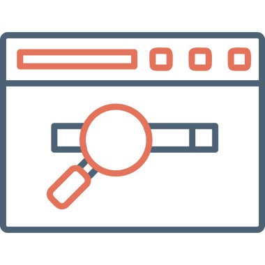 tarayıcı simgesi vektör illüstrasyonu