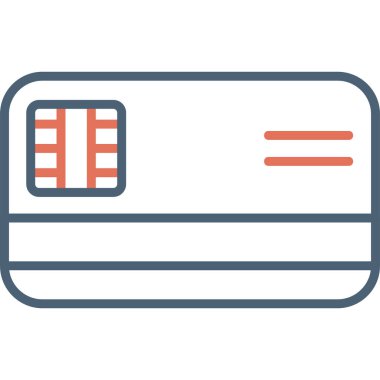 Kredi kartıyla. Web simgesi illüstrasyonu