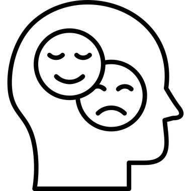 Çift kutuplu modern ikon vektör illüstrasyonu