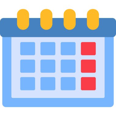 Takvim simgesi, vektör illüstrasyonu basit tasarım