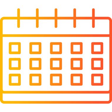 Takvim simgesi, vektör illüstrasyonu basit tasarım