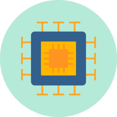 Çip simgesi vektör illüstrasyonu