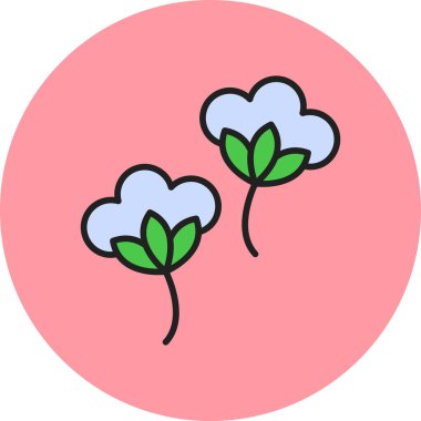 simple art illustration of Cotton Flowers 