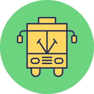 Okul servisi modern simge, vektör illüstrasyonu