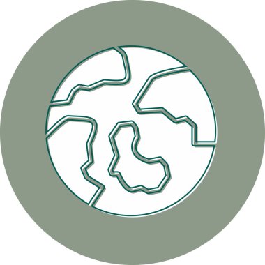 Dünya simgesinin vektör illüstrasyonu