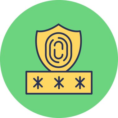 Parmak izi simgesinin vektör illüstrasyonu