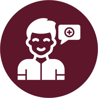 Olumlu düşünme modern simgesi, vektör illüstrasyonu 