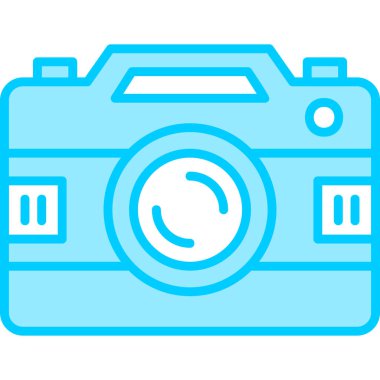 Fotoğraf Kamerası Simgesi. Vektör İllüstrasyonu