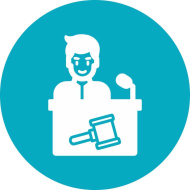 Açık Artırma web simgesi basit illüstrasyon