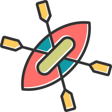 Roket. Web simgesi basit illüstrasyon