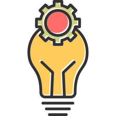 Bir fikrim var. Web simgesi basit illüstrasyon