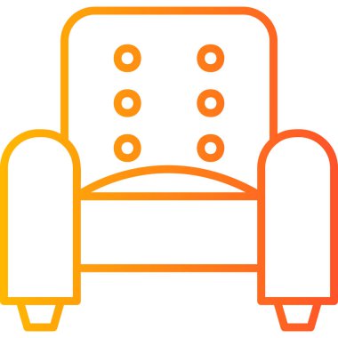 Kanepe. Web simgesi basit illüstrasyon