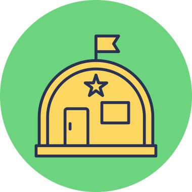 Bir depo simgesinin vektör illüstrasyonu