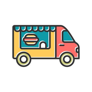 Kamyon soyut simge vektör çizimi