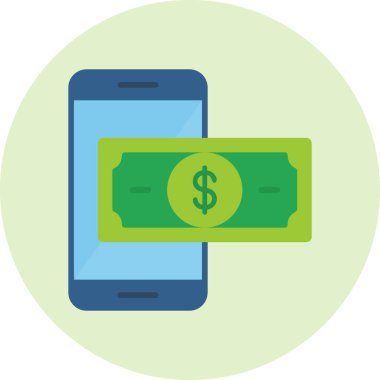 Çevrimiçi ödeme. Web simgesi basit illüstrasyon