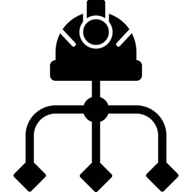 Çalışma akışı modern simgesi, vektör illüstrasyonu