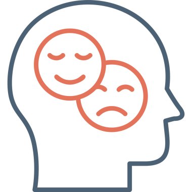 Çift kutuplu modern ikon vektör illüstrasyonu