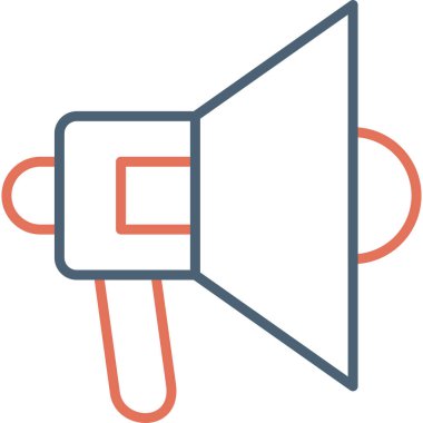 Megafon ikonu vektör illüstrasyonu