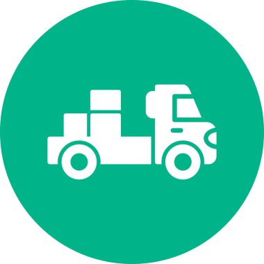 delivery truck icon vector. thin line sign