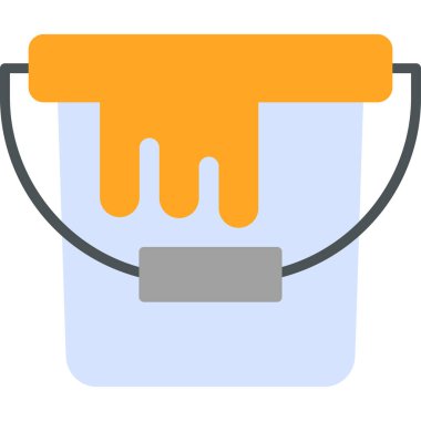 boya kovası simge vektör çizim