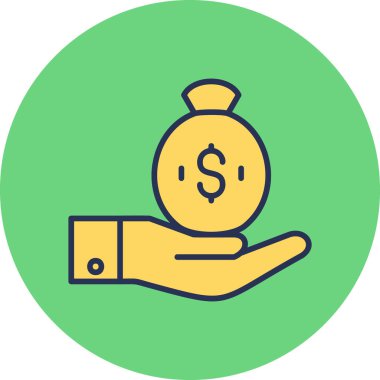 Yatırım simgesi vektör illüstrasyonu