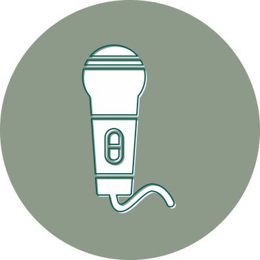 mikrofon simgesi vektör illüstrasyonu