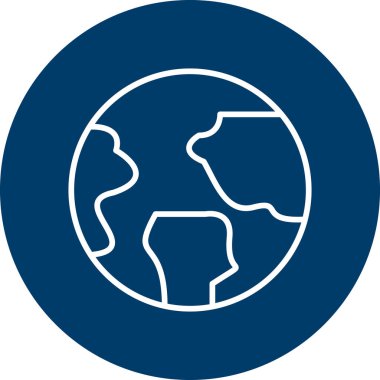 Dünya simgesinin vektör illüstrasyonu