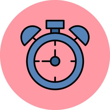 Alarm Saati modern simgesi, vektör illüstrasyonu