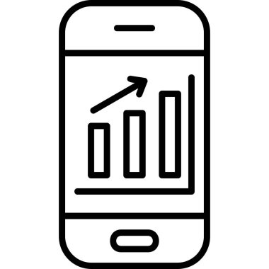 Mobil Analizler, akıllı telefon aygıtının dijital illüstrasyonu
