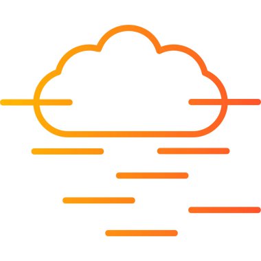 Sis, hava simgesi vektör illüstrasyonu