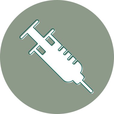 Şırınga simgesinin vektör illüstrasyonu