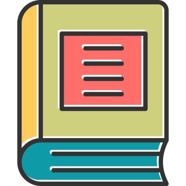 Kitap simgesi, modern tasarım illüstrasyonu