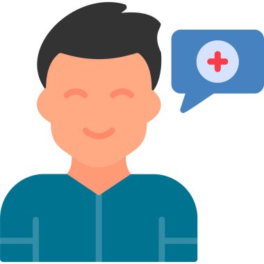 Olumlu düşünme modern simgesi, vektör illüstrasyonu 