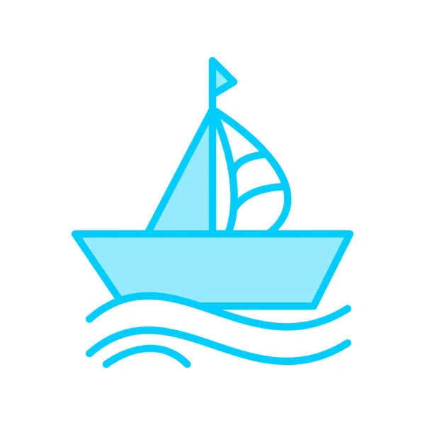 Icône Bateau Illustration Design Moderne — Image vectorielle