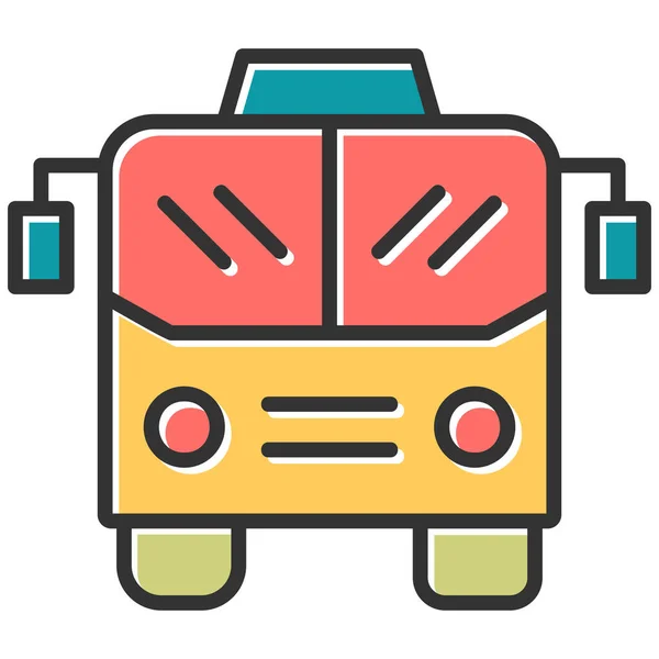 Autobús Icono Web Ilustración Simple — Archivo Imágenes Vectoriales