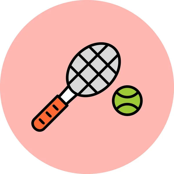 Illustration Vectorielle Icône Raquette Badminton — Image vectorielle