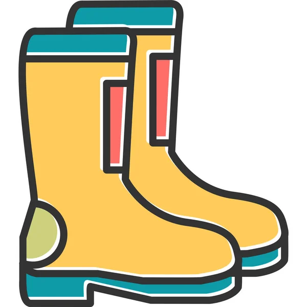 Bottes Icône Web Illustration Simple — Image vectorielle