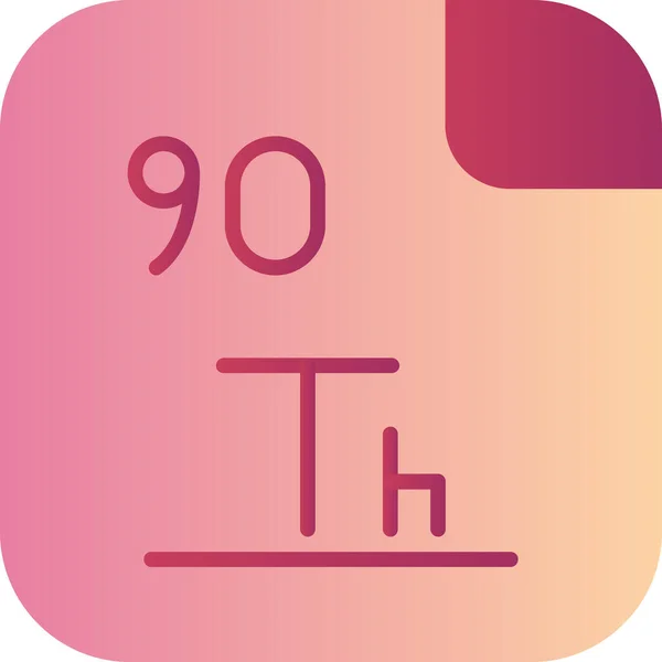 Thorium Chemisches Element Web Einfache Illustration — Stockvektor