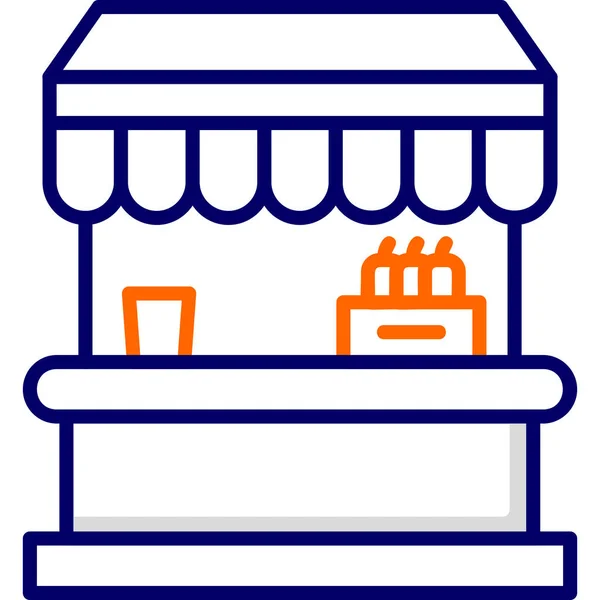 Tienda Icono Web Ilustración Simple — Archivo Imágenes Vectoriales