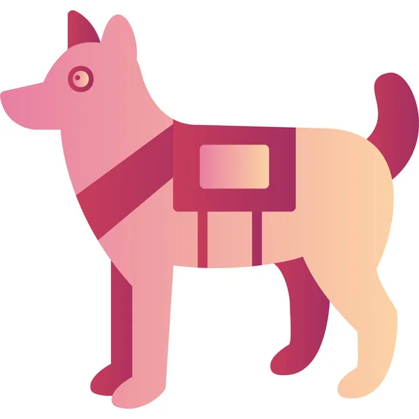Dog Web Icon Simple Illustration — Stock Vector
